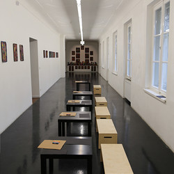 Paradieswerkstatt Malworkshop in der Ausstellung 'Innergärten und Trotzdemblüten' von Alois Neuhold Foto: KULTUM/Andrea Hopper