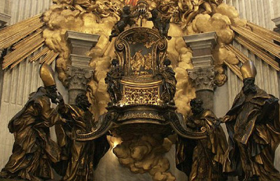 Gianlorenzo Bernini, Cathedra Petri, 1556-65, St. Peter, Rom. Foto: J. Rauchenberger