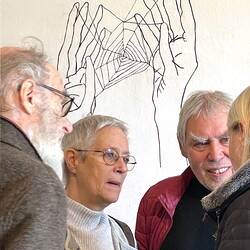 Eröffnung der Ausstellung: 'SISTERS OF THE LABYRINTH' von Renate Kordon und Tamara Friebel, KULTUM Graz, 2. März 2024. Foto: KULTUM/Johannes Rauchenberger