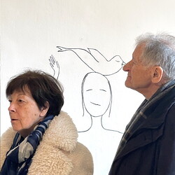 Eröffnung der Ausstellung: 'SISTERS OF THE LABYRINTH' von Renate Kordon und Tamara Friebel, KULTUM Graz, 2. März 2024. Foto: KULTUM/Johannes Rauchenberger