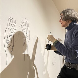Eröffnung der Ausstellung: 'SISTERS OF THE LABYRINTH' von Renate Kordon und Tamara Friebel, KULTUM Graz, 2. März 2024. Foto: KULTUM/Johannes Rauchenberger