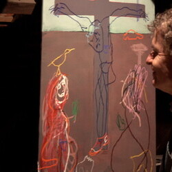 'Crosses': 12. Themenführung mit Kutator Johannes Rauchenberger in der Ausstellung 'Gott hat kein Museum', special guest: Guillaume Bruere (Berlin)
