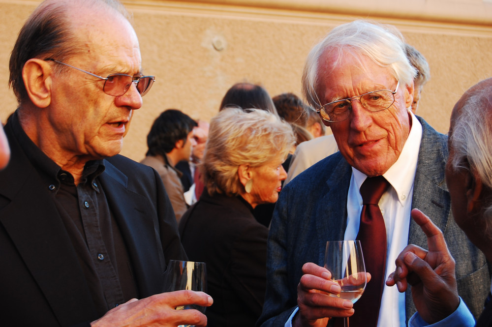 Philipp Harnoncourt und der Kölner Theologe Alex Stock, der beim Symposium referierte.