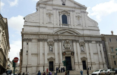 Rom, Il Gesu, beg. 1568 durch Giacomo da Vignola und Giacomo della Porta, Weihe 1584. Fassade begonnen 1571 Foto: J: Rauchenberger