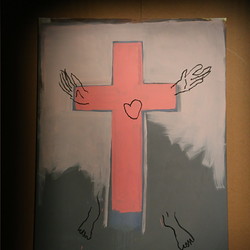 Guillaume Bruere, Dead & Alive. Alte Meister, 2021,  Ausstellungsaufbau. Foto: KULTUM/Andrea Hopper