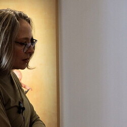 Künstleringespräch mit Dorothee Golz in der Ausstellung 'Gott hat kein Museum' mit Kurator Johannes Rauchenberger.  KULTUMUSEUM Graz, 9.5.2026