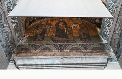 Istanbul 2020: Verdecktes Mosaik in der Hagia Sophia