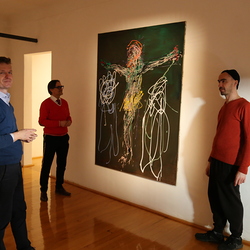 Guillaume Bruere, Dead & Alive. Alte Meister, 2021,  Ausstellungsaufbau. Foto: KULTUM/Andrea Hopper