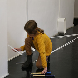 NINAVALE. Ausstellungsaufbau. 'Paradise is temporarily closed. God' KULTUM Graz, 24. Oktober 2020 bis 12. Dezember 2020. Foto: KULTUM/Andrea Hopper