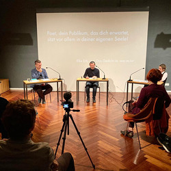 Der doppelte Gast: Thomas Ballhausen - Helwig Brunner. 'Das Mädchen Parzifal ist nicht von gestern'. Moderation: Barbara Rauchenberger. KULTUM, 26.9.2020, Foto: KULTUM/Andrea Hopper