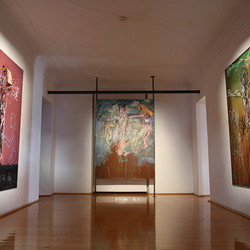 Guillaume Bruere, Dead & Alive. Alte Meister, 2021,  Ausstellungsaufbau. Foto: KULTUM/Andrea Hopper