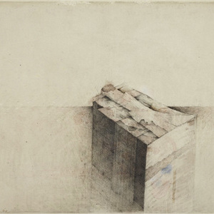 SCHWARZ HannesOhne Titel197936,5x29,5 cmGraphit und Buntstift auf PapierKULTUMUSEUM Graz, Sammlung WolfWN: 61013