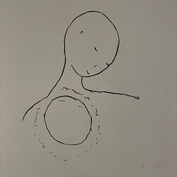 Aufbau der Ausstellung: 'SISTERS OF THE LABYRINTH' von Renate Kordon und Tamara Friebel, KULTUM Graz, 2.-23.März 2024  Foto: KULTUM/Johannes Rauchenberger