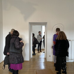 Eröffnung der Ausstellung: 'SISTERS OF THE LABYRINTH' von Renate Kordon und Tamara Friebel, KULTUM Graz, 2. März 2024. Foto: KULTUM/Johannes Rauchenberger