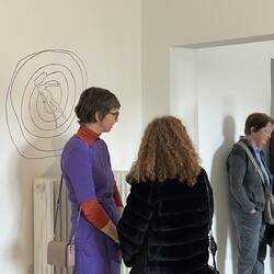 Eröffnung der Ausstellung: 'SISTERS OF THE LABYRINTH' von Renate Kordon und Tamara Friebel, KULTUM Graz, 2. März 2024. Foto: KULTUM/Johannes Rauchenberger