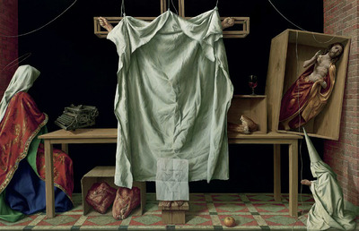 Michael Triegel, Deus absconditus, 2013, Mischtechnik auf Maltafel, 160x260 cm, Courtesy Galerie Schwind, Leipzig