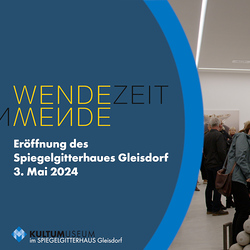 Eröffnung des Spiegelgitterhauses Gleisdorf (Sammlung Wolf) durch Bürgermeister Christoph Stark, Landeshauptmann Christopher Drexler und Diözesanbischof Wilhelm Krautwaschl.Laudatio: Walter Prügger,Einführung in die Ausstellung 'WENDEZEITEN/ZEITENW