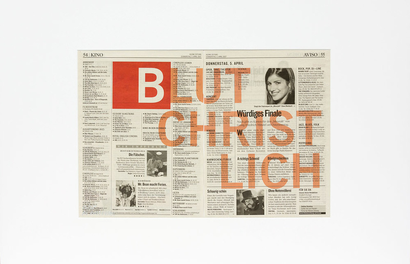 BLUT. KUNSTEDITION KLEINE ZEITUNG / RICHARD KRIESCHE, Kleine Zeitung vom 2., 3., 4., 5. und 6. April 2007. Rohauflage Kleine Zeitung: 306.763; editierte auflage: 25. editionsnummer: 12/25. Geschenk des Künstlers an Bischof Egon Kapellari, KULTUMdepo / Richard Kriesche