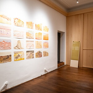 Ausstellungsansichten: 'Im Bann (s)einer großen Erzählung: Josef Fink (1941–1999), KULTUM Graz, 28.2.–19.4.2025 Kurator*in: Elisabeth Koller, Johannes Rauchenberger