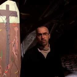 'Crosses': 12. Themenführung mit Kutator Johannes Rauchenberger in der Ausstellung 'Gott hat kein Museum', special guest: Guillaume Bruere (Berlin)