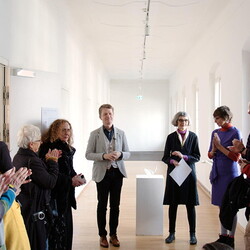 Eröffnung der Ausstellung: 'SISTERS OF THE LABYRINTH' von Renate Kordon und Tamara Friebel, KULTUM Graz, 2. März 2024. Foto: KULTUM/Johannes Rauchenberger