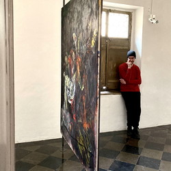 Guillaume Bruere, Dead & Alive. Alte Meister, 2021,  Ausstellungsaufbau. Foto: KULTUM/Andrea Hopper