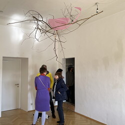 Eröffnung der Ausstellung: 'SISTERS OF THE LABYRINTH' von Renate Kordon und Tamara Friebel, KULTUM Graz, 2. März 2024. Foto: KULTUM/Johannes Rauchenberger