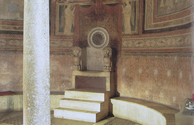Santa Maria in Cosmedin, 6. Jhdt., Kathedra aus dem 12. Jhdt.