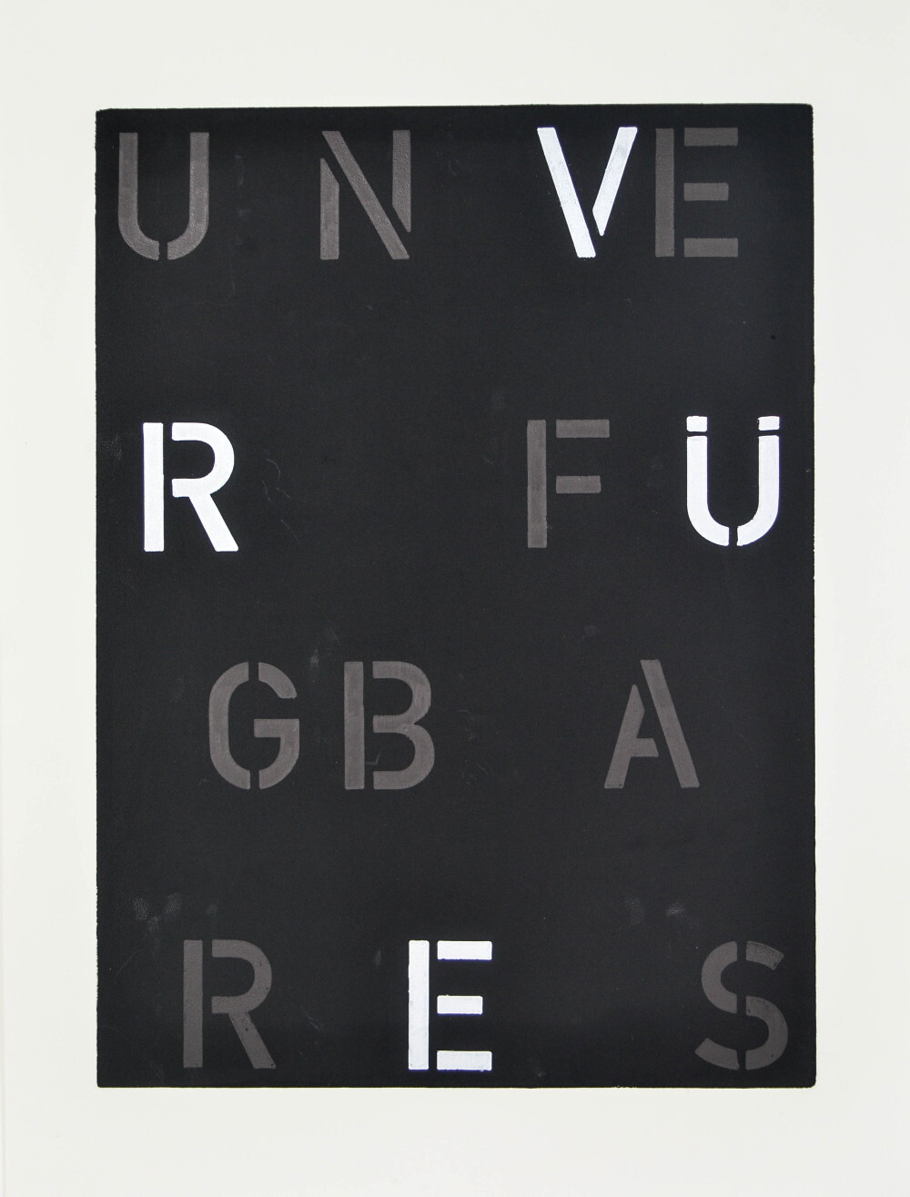 Peter Angerer: UNVERFÜGBARKEIT, 2019, Grafikunikate