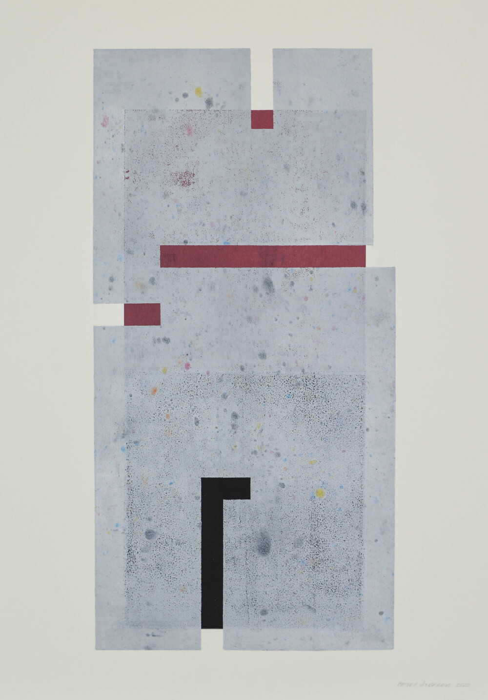 Peter Angerer: „Öffnungen“, 2020,Grafikunikate (Flachdruck), Papierformat je 59,4 x 42cm