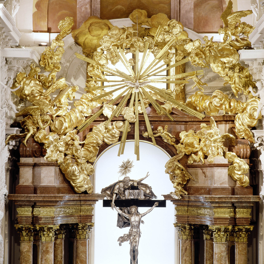 Der Hochaltar der Basilika von Mariazell als Beispiel barocker ...
