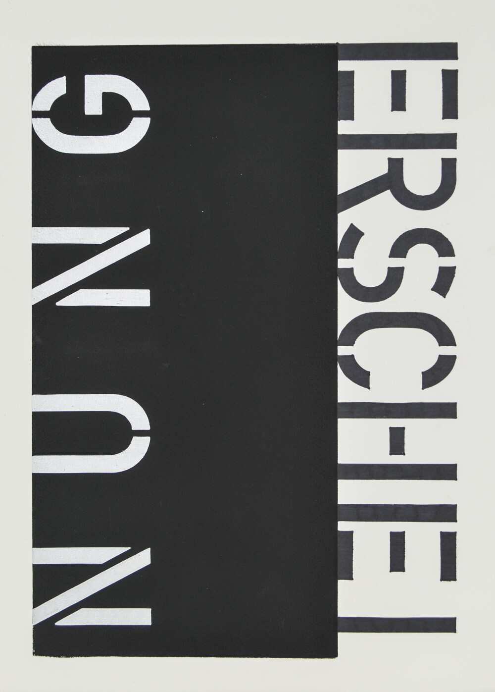 Peter Angerer: „Die Erfindung der Realität“, 2017, Grafikserie/Unikate, 10 Arbeiten, Monotypie, Elementendruck, Text, Zeichnung, je 59,4cm x 42cm