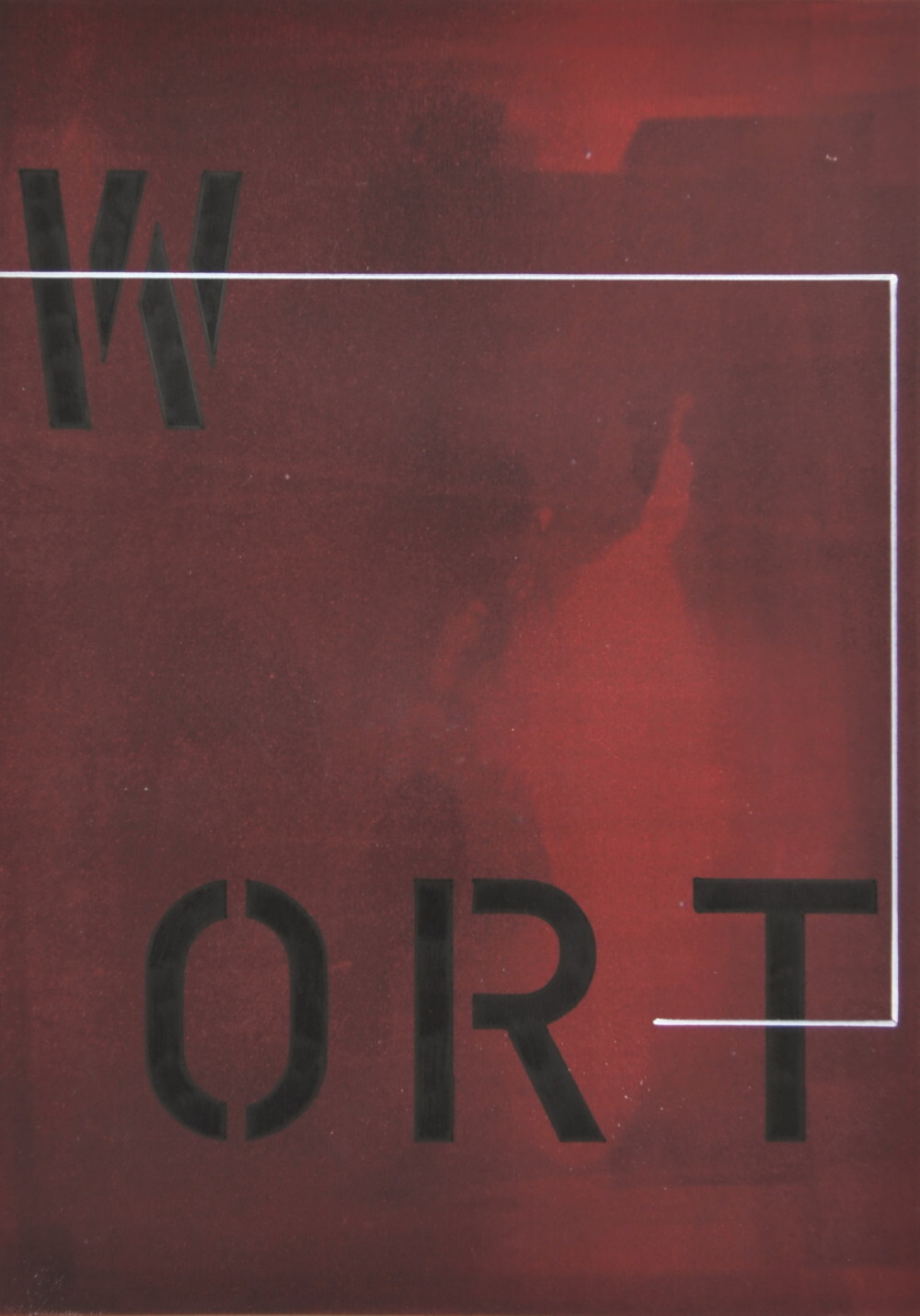 Peter Angerer: „Ahnung“, 2019, Grafikserie/Unikate, 15 Arbeiten, Monotypie, Text, Zeichnung, je 40cm x 30cm